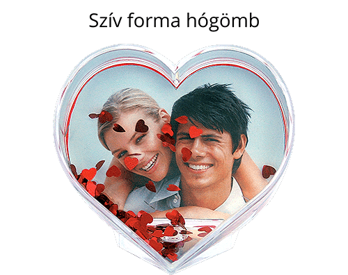 szív forma hógömb