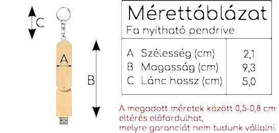 Fa nyitható pendrive